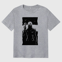 Футболка оверсайз мужская Mass Effect N7 - Warrior, цвет: меланж