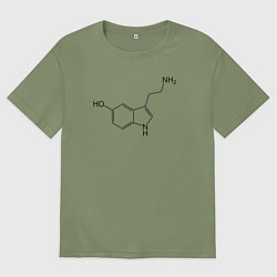 Футболка оверсайз мужская Серотонинчик, цвет: авокадо