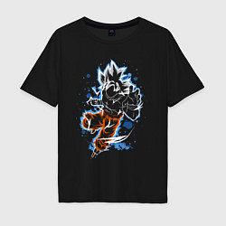 Футболка оверсайз мужская Dragon Ball - Son Goku - neon, цвет: черный