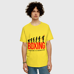 Футболка оверсайз мужская Boxing evolution, цвет: желтый — фото 2