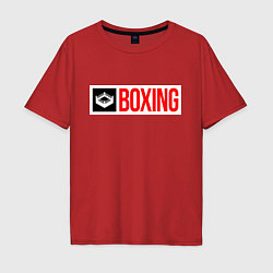 Футболка оверсайз мужская Ring of boxing, цвет: красный