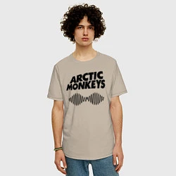 Футболка оверсайз мужская Arctic Monkeys, цвет: миндальный — фото 2