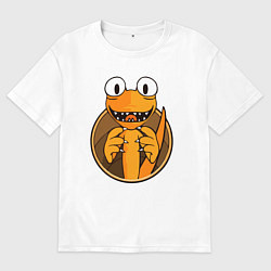 Футболка оверсайз мужская Радужные друзья: Оранжевый, цвет: белый