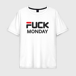 Мужская футболка оверсайз Fuck monday, anti-brand, fila