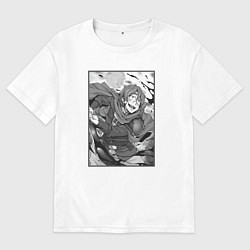 Футболка оверсайз мужская Опасный Кэяру, цвет: белый