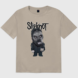 Футболка оверсайз мужская Седьмой Slipknot, цвет: миндальный