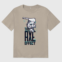 Футболка оверсайз мужская Эффект топора, цвет: миндальный