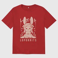 Футболка оверсайз мужская Loporrits Moon Tribe, цвет: красный