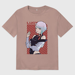 Футболка оверсайз мужская Милая Люси, цвет: пыльно-розовый