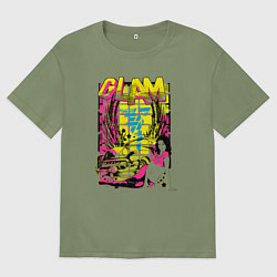 Мужская футболка оверсайз Девушка гламур