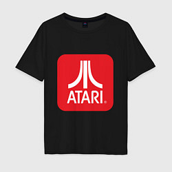 Футболка оверсайз мужская Atari logo, цвет: черный