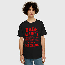 Футболка оверсайз мужская Rage Against the Machine красный, цвет: черный — фото 2