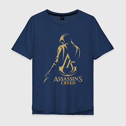 Футболка оверсайз мужская Assassins creed 15 лет, цвет: тёмно-синий