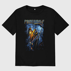 Футболка оверсайз мужская Powerwolf wolf, цвет: черный