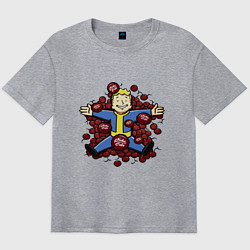 Футболка оверсайз мужская Vault boy caps, цвет: меланж