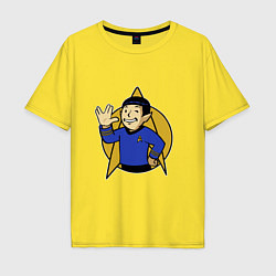 Футболка оверсайз мужская Spoke - vault boy, цвет: желтый