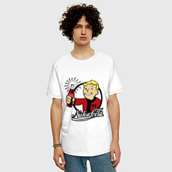 Футболка оверсайз мужская Vault boy - nuka cola, цвет: белый — фото 2
