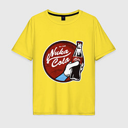Футболка оверсайз мужская Nuka cola sticker, цвет: желтый