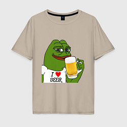 Мужская футболка оверсайз Drink Pepe