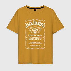 Футболка оверсайз мужская Jack Daniels, цвет: горчичный