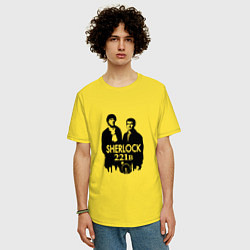 Футболка оверсайз мужская Sherlock 221B, цвет: желтый — фото 2