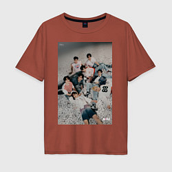 Футболка оверсайз мужская Stray Kids Maxident, цвет: кирпичный