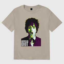 Футболка оверсайз мужская American idiot, цвет: миндальный