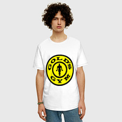 Футболка оверсайз мужская Golds GYM, цвет: белый — фото 2