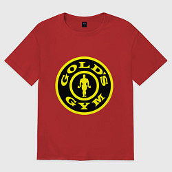 Футболка оверсайз мужская Golds GYM, цвет: красный