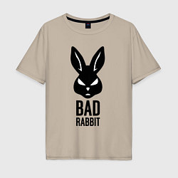 Футболка оверсайз мужская Bad rabbit, цвет: миндальный