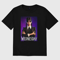 Футболка оверсайз мужская Wednesday, цвет: черный