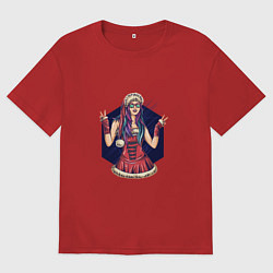 Футболка оверсайз мужская Santa baby, цвет: красный