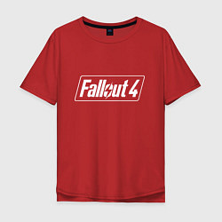 Футболка оверсайз мужская Fallout 4 - computer game - action, цвет: красный