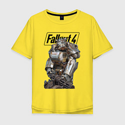 Футболка оверсайз мужская Paladin Danse of the Brotherhood of Steel Fallout, цвет: желтый