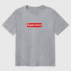 Футболка оверсайз мужская Superпапа, цвет: меланж