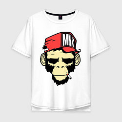 Футболка оверсайз мужская Monkey Swag, цвет: белый