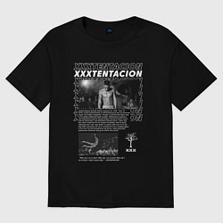 Футболка оверсайз мужская XXXtentacion rapper, цвет: черный