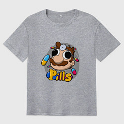 Футболка оверсайз мужская Таблетки, цвет: меланж