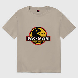 Футболка оверсайз мужская Pac-man game, цвет: миндальный