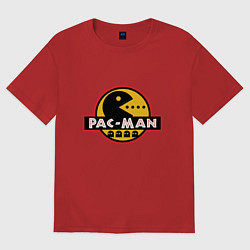 Футболка оверсайз мужская Pac-man game, цвет: красный