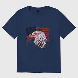 Футболка оверсайз мужская American eagle, цвет: тёмно-синий