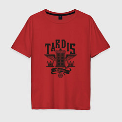 Футболка оверсайз мужская Tardis time lord, цвет: красный