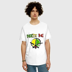 Футболка оверсайз мужская Noize MC rap, цвет: белый — фото 2