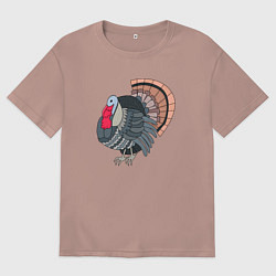 Футболка оверсайз мужская Индюк, цвет: пыльно-розовый