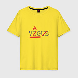 Футболка оверсайз мужская VAG not VOGUE, цвет: желтый