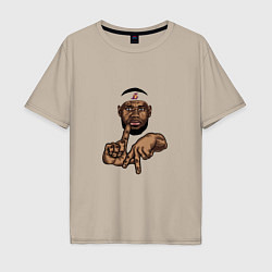 Футболка оверсайз мужская Lakers Lebron, цвет: миндальный