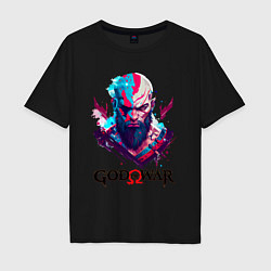 Футболка оверсайз мужская God of War, Kratos, цвет: черный
