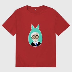 Футболка оверсайз мужская Весёлый Миядзаки, цвет: красный