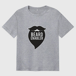 Футболка оверсайз мужская Beard enabler, цвет: меланж