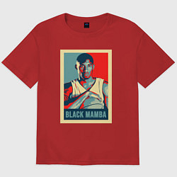 Футболка оверсайз мужская Black mamba poster, цвет: красный